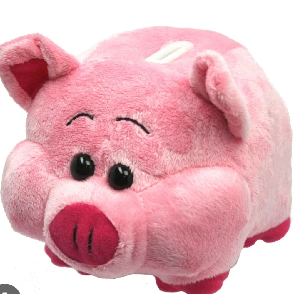 Plush‎ Pink Piggy Bank